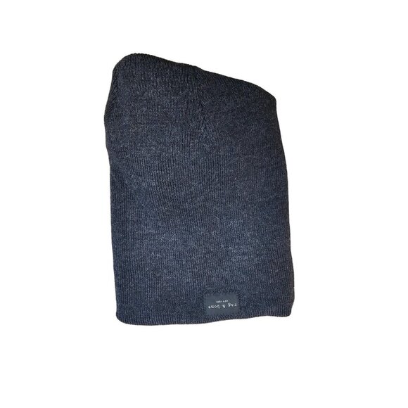 New without Tags Rag & Bone Addison Wool Beanie Black - Picture 9 of 9